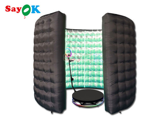 Customizado preto inflável Photo Booth Eventos de festa Blow Up Led 360 Photo Booth Recinto