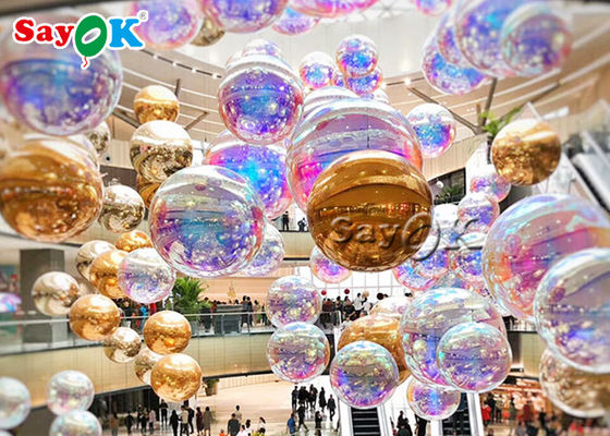 Ouro e Prata 2.5m Impermeável Balão de Espelho Inflável Para a Festa